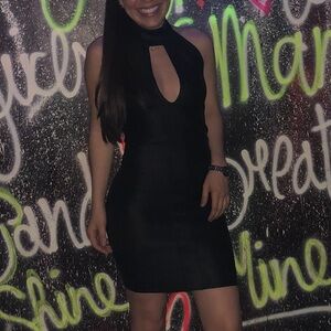 Marciano Black Mini Bandage Dress